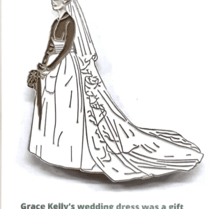 A drawing of a woman in a wedding dress.