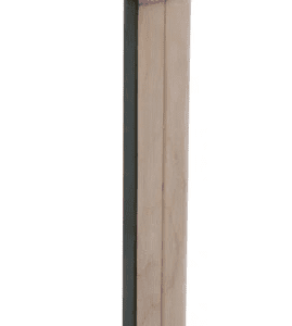 A tall pole with a black stripe on it