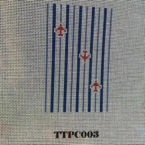A picture of the back side of a cross stitch pattern.