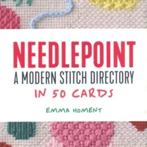 A book cover with a picture of many different types of needlepoint.