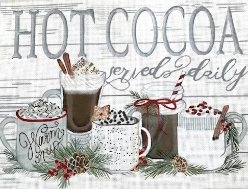 A sign that says hot cocoa served daily.