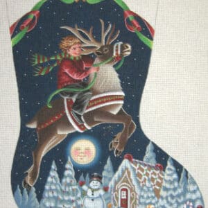 Boy on Reindeer Stocking