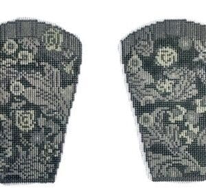 Pair of floral bird tapestry panels