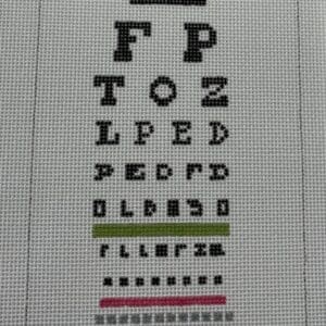 Eye Chart Eyeglass case 18 mesh