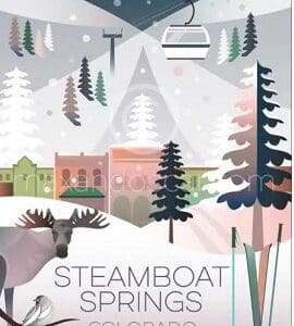 Steamboat Travel Poster