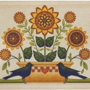 Crows with Flowers
