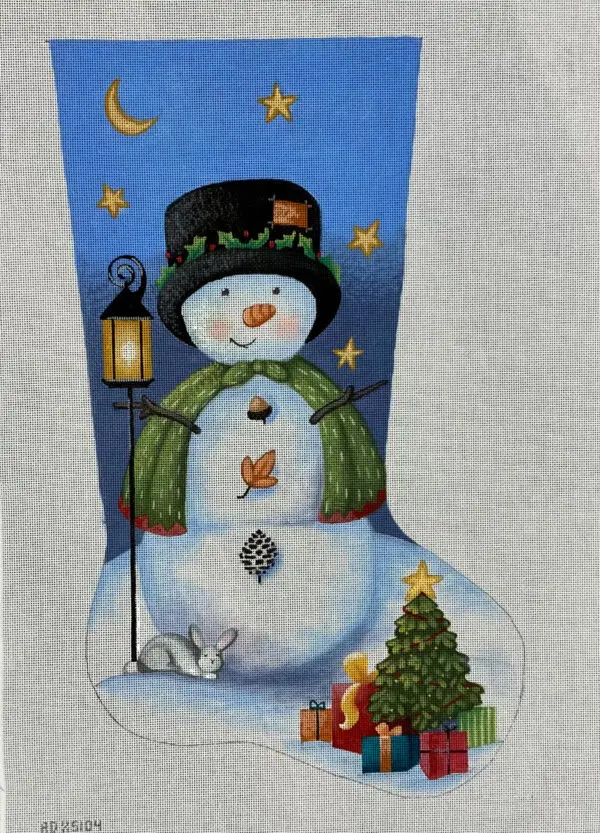 Starry Night Snowman Stocking