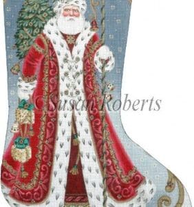 Elegant Stocking Santa 18 mesh