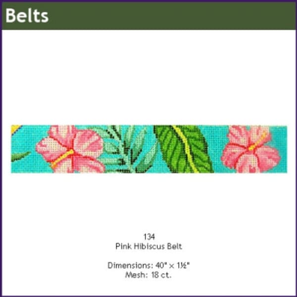 Pink Hibiscus Belt