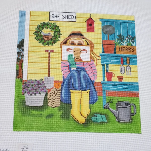 Stitching Girl Garden