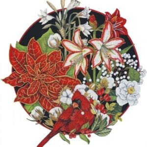 Cardinal with Amaryllis