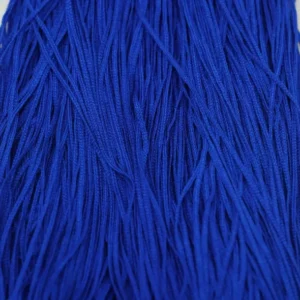 Close-up of royal blue yarn strands