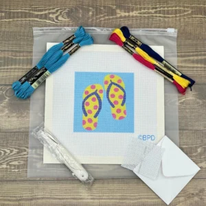 Blue Poppy Flip Flops