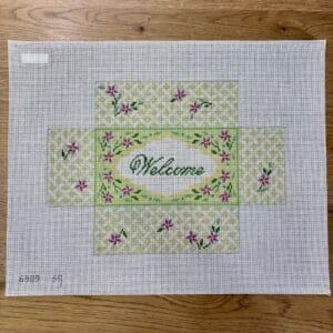 Violet Trellis Welcome Brick